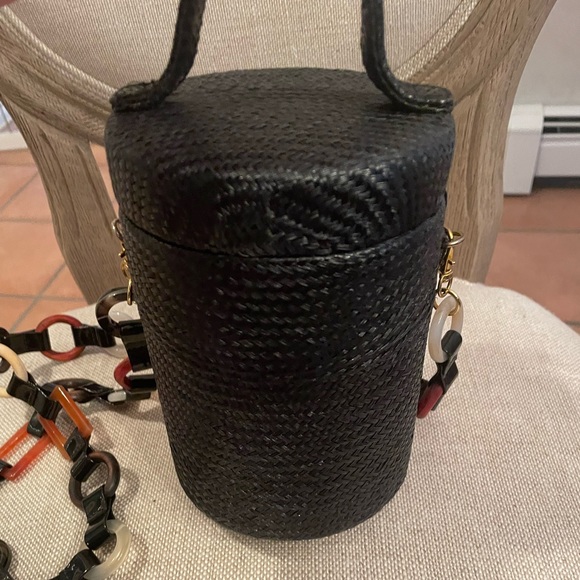 Serpui summer black straw bag - Picture 3 of 5